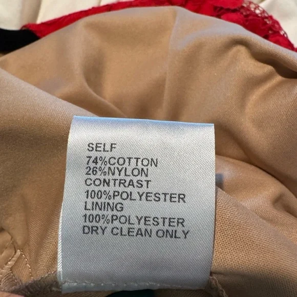 NEW Tadashi Shoji Kyra Bell Sleeve Lace Dress Red Sz 10 Formal Midi Holiday NWT - Picture 10 of 10